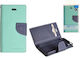 Samsung Brieftasche Synthetisches Leder Türkis (Galaxy S4)