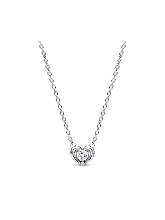 Pandora Halskette mit Design Herz aus Silber
