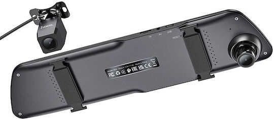 Hoco DV4 Καθρέπτης με Κάμερα DVR Αυτοκινήτου 1080P με Οθόνη 4.5"