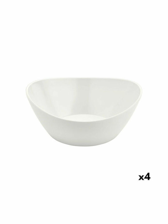 Soler Hispania Melamine Salad Bowl White 30x30x13cm 4pcs