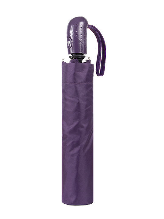 LKmoda Automat Umbrelă de ploaie Compact Violet