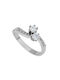 Antwnakakis Single Stone from White Gold 14K