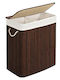 Songmics Καλάθι Απλύτων Bamboo 52.2x32.2x61cm Καφέ