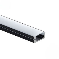 Eurospot Aluminiumprofil für LED-Streifen Ecke mit Opal Abdeckung 200x1.7x0.7cm