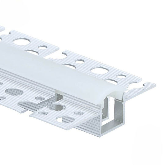 Eurospot Profil din Aluminiu pentru Bandă LED Colțar cu Opal Acoperire 200x5.2x1.5cm.