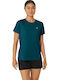 ASICS Damen Sportlich T-shirt Grün