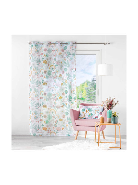 Vorhang mit Grommet L-c Indiana Weiß 1627401 140x240cm