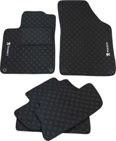 3Lines Set of Front and Rear Mats 5pcs for Peugeot RCZ Black