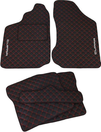 3Lines Set of Front and Rear Mats 5pcs for Seat Ibiza 2001 Black