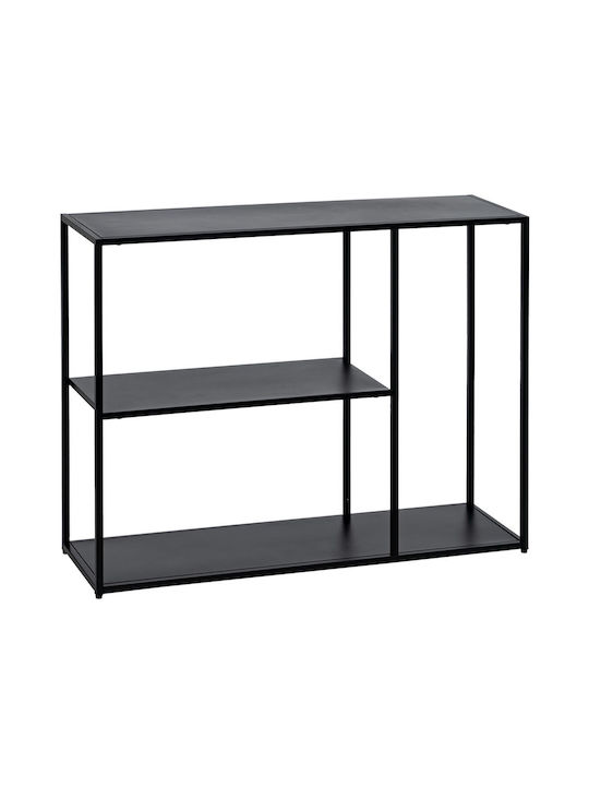 Shelf Floor 100x30x81cm Black Velvet-Black Metal