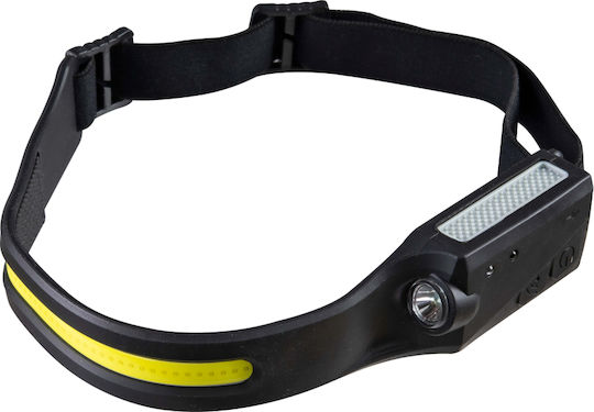 Topmaster Lumină de lucru și de sit, cu baterie Lanternă Frontală LED IPX4 cu Luminozitate Maximă 300lm Negru