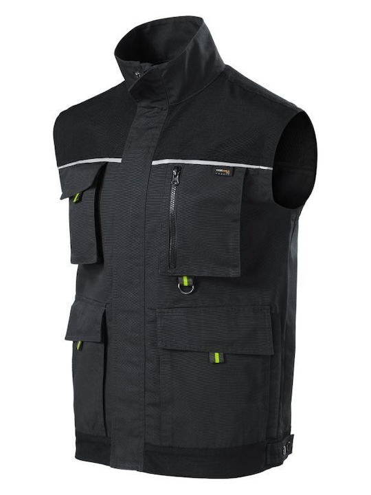 Rimeck Men's Safety Vest with Reflective Film Gray Rimeck Men's Safety Vest with Reflective Film Gray