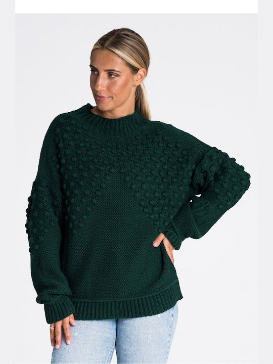 Figl Damen Langarm Pullover Grün