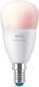 WiZ Bec Smart LED 4.9W pentru Dulie E27 și Formă P45 RGBW 470lm