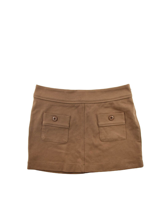 Pepe Jeans Denim Mini Skirt in Brown color