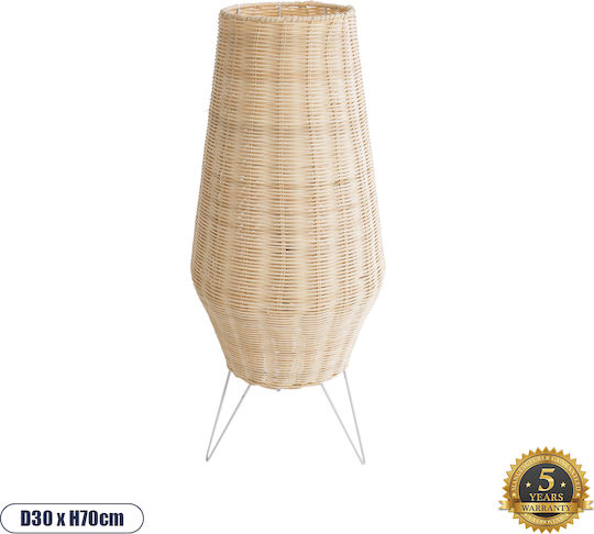 GloboStar Bolson Lampa de podea Î70xL30cm. cu Soclu pentru Bec E27 Bej
