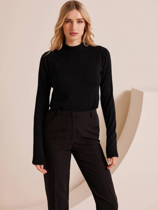 Mind Matter Women's Long Sleeve Pullover Black