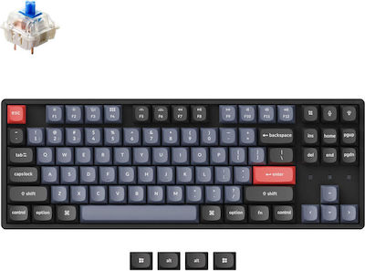 Keychron K8 Pro Aluminium Fără fir Gaming Tastatură Mecanică Fără cheie cu Gateron G-Pro Albastru switch-uri și iluminare RGB (Engleză US)