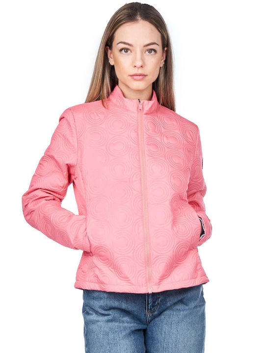 Colmar Women's Short Puffer Jacket for Winter Pink