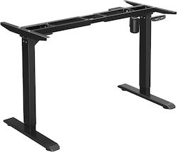 Songmics Bază De Birou Metalică Cu Reglaj Negru 147x55x112cm Songmics Bază De Birou Metalică Cu Reglaj Negru 147x55x112cm