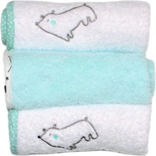 Lavete de Umăr Mint Green Turcoaz 30x30εκ. 3buc