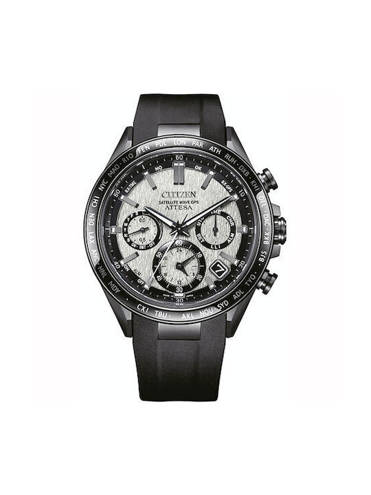 Citizen Eco-drive Uhr Chronograph Batterie mit Schwarz Kautschukarmband