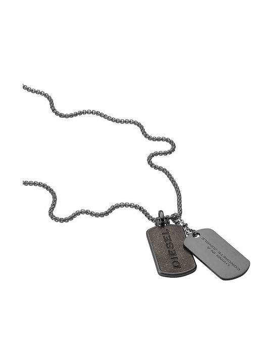 Diesel Necklace Double ID Card