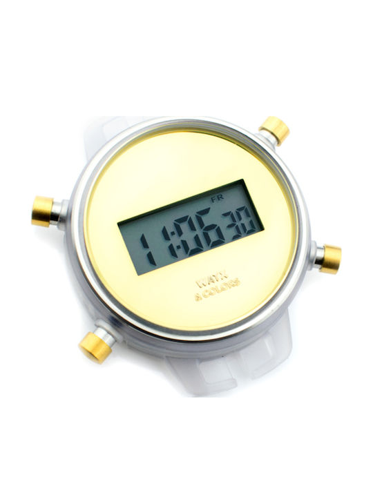 WATX & CO Ψηφιακό Γυναικείο Ρολόι 43mm Μπαταρίας με Καουτσούκ Λουράκι
