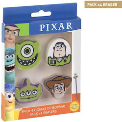 Cerda Γόμα για Μολύβι Disney Pixar 4τμχ