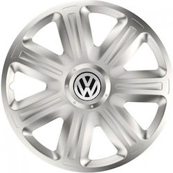 Versaco Car Hubcap Set with VW Emblem 16" 4pcs Silver