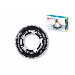 BigBuy Kids' Swim Ring Black