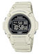 Casio Ψηφιακό Ανδρικό Ρολόι 47mm Μπαταρίας με Λευκό Καουτσούκ Λουράκι