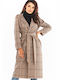 Awama Women's Midi Coat Brown