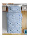 Sunshine Bettwäsche-Set Einzel Baumwolle "44" Blau 160x260cm 3Stück