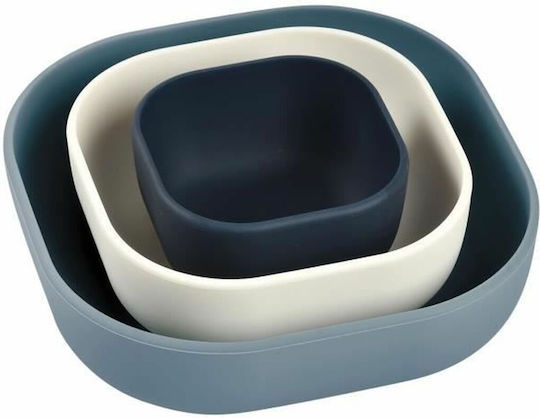 Beaba Kinderessschale aus Silikon Blau 3Stück