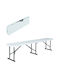 Bancă Exterior Plastic cu Perne 183x42x29cm