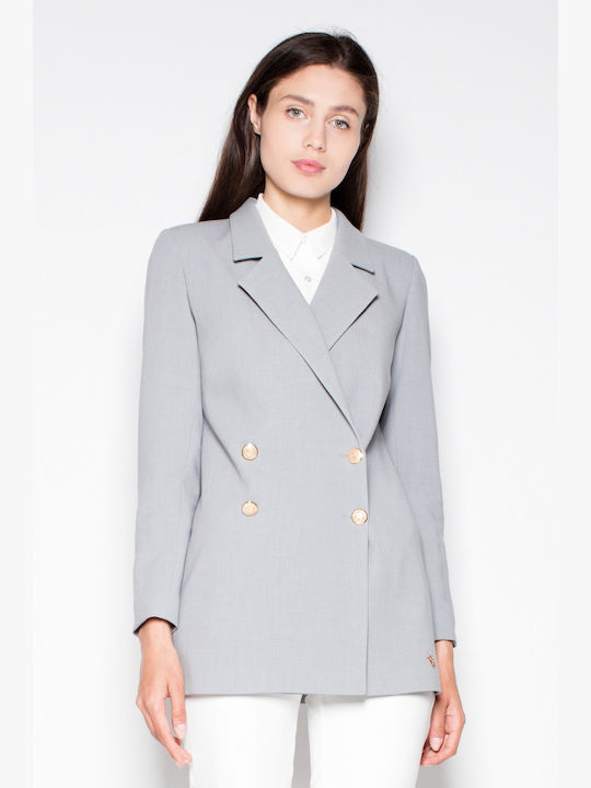 Venaton Lang Damen Blazer Gray