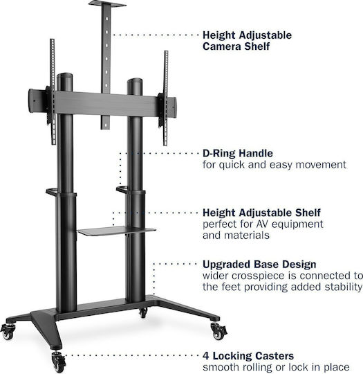Digitus DA-90452 Fernsehhalterung Boden bis 120" und 140kg