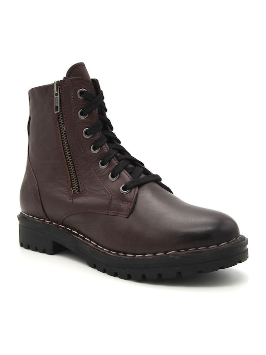 Ghete dama de piele Bocanci Burgundy