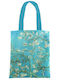 Pitex Van Gogh Almond Blossom Βαμβακερή Τσάντα για Ψώνια σε Γαλάζιο χρώμα