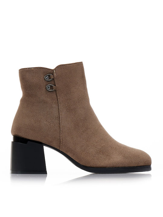 Tsoukalas Wildleder Stiefeletten Damen Braun