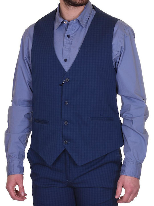 Endeson Fashion Men's Vest Blue