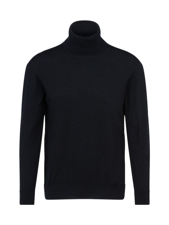Seidensticker Men's Long Sleeve Sweater Turtleneck BLACK