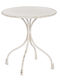 Round Table Kitchen Metallic Cream 70x70x75cm