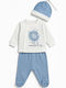 Kinder-Set mit Hose Winter 3Stück Hellblau