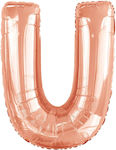 Balloon Foil Jumbo Letter Rose Gold Σχήμα 86cm Pink Gold