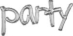 Balloon Jumbo Letter Silver Party 93cm