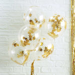 Set of 5 Balloons Gold