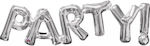 Ballon Jumbo Buchstabe Silber Party 83cm