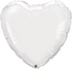 Balloon Foil Jumbo Valentine's Day Heart White 91cm